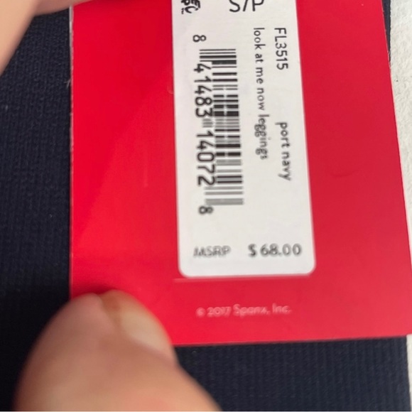 Spanx Look At Me Now Leggings Dark Blue Port Navy NWT SZ S - Picture 5 of 6